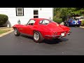 1963 Corvette Split Window Fuel Injected in Red & Engine Sound on My Car Story with Lou Costabile