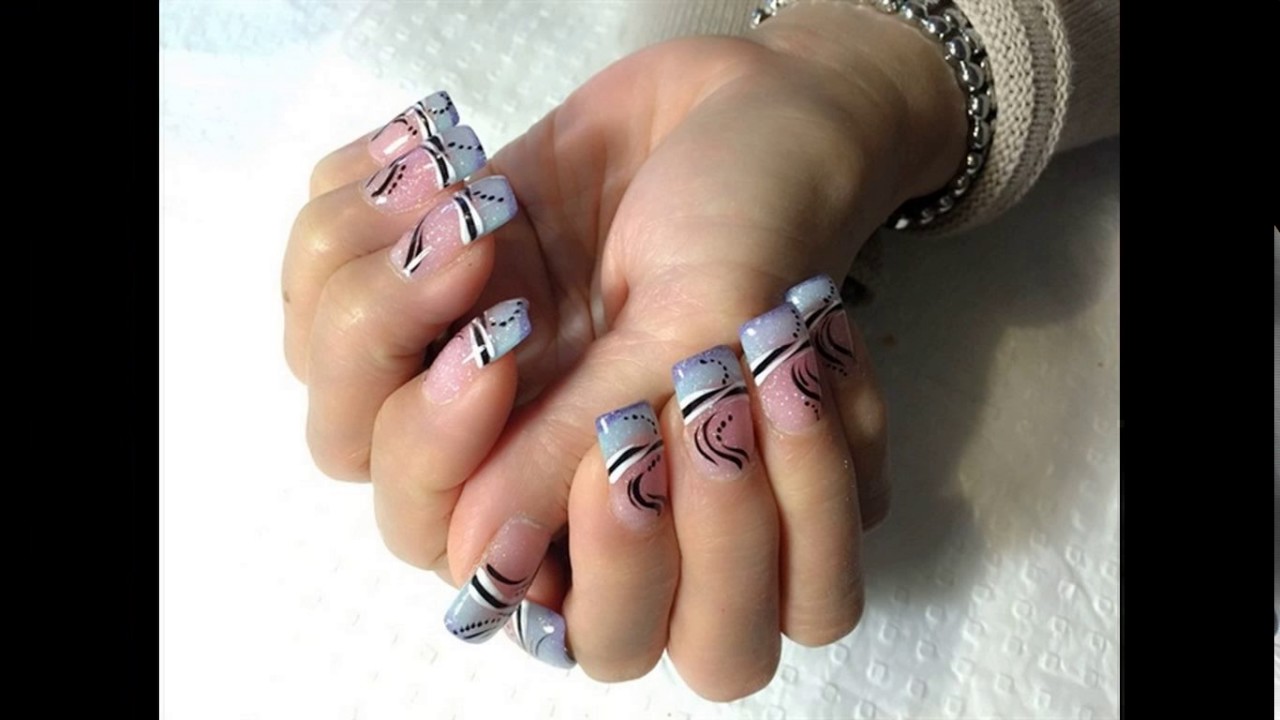 sns nail design teal