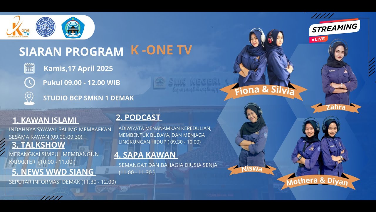 LIVE | SIARAN PROGRAM K - ONE TV XI BCP 1 | TAHUN 2025\2026 - YouTube