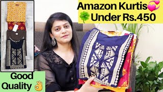 Amazon Affordable Kurti Haul Under Rs 350-450 | Latest Design Online Amazon Kurti Haul |Best Quality