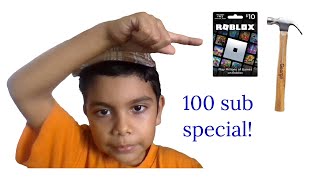 Bored Smashing - Robux Gift Card 100 Subscriber Special!!!
