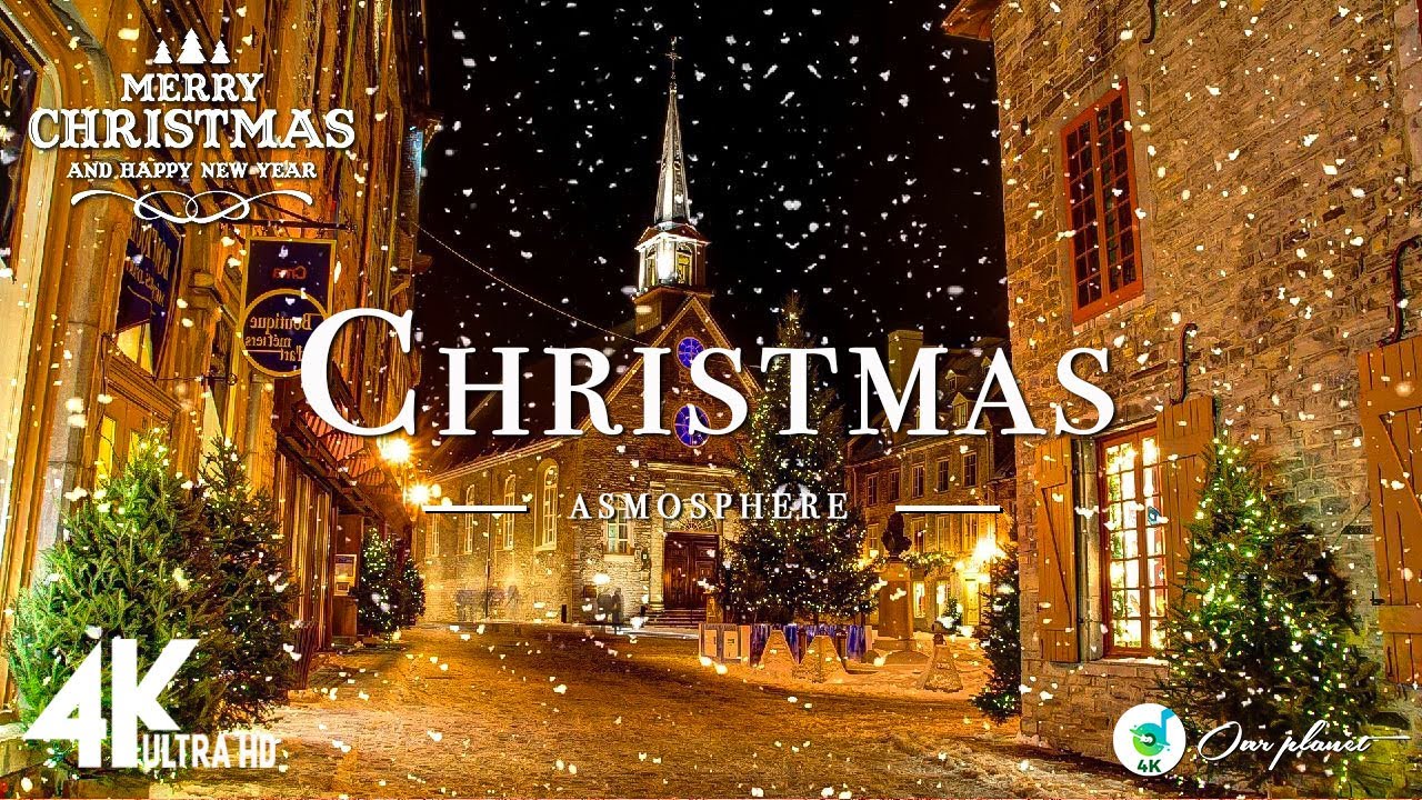 ⁣Christmas atmosphere 4k - scenic Winter Relaxation Film with Top Christmas Songs of All Time