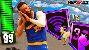 99 3PT STEPHEN CURRY BUILD + HOF LIMITLESS RANGE IS THE BEST SHOOTING BUILD IN NBA 2K23!!