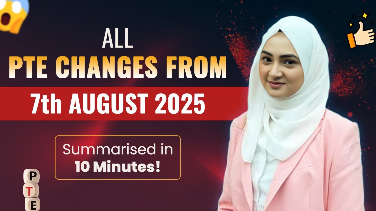 All PTE Changes from 7th August 2025 - Summarised in 10 Minutes - YouTube