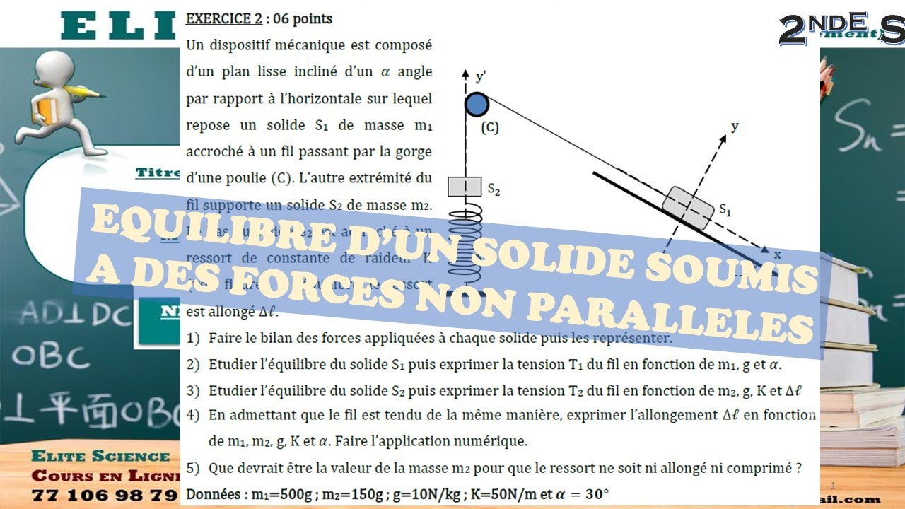 (2ndeS/PC)📽 Exercice 2 PREPA DEVOIR//EQUILIBRE D'UN SOLIDE SOUMIS A DES FORCES NON PARALLELES 🔧⚙