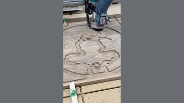 CNC Machining With Alan Watts: (Part 1) #shorts #cncwoodworking #satisfying #timelapse