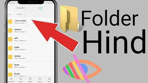 Hide FOLDERS without any Folder on ANDROID 2020