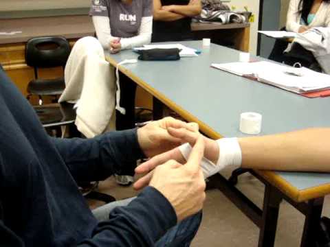 Kin 241 thumb hyperextension tape job - YouTube