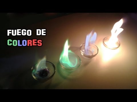 Como Hacer Fuego de Colores | Experimento Casero