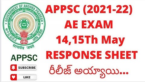 appsc latest news today -appsc ae response sheet 2022-appsc group-4prelims exam date 2022