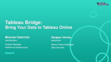 Tableau Bridge: Bring Your Data to Tableau Online