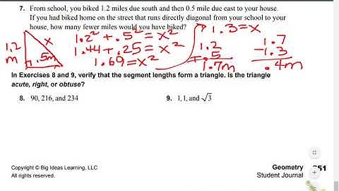 Geometry Lesson 9.1 part 2 Pythagorean Triples