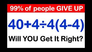 Only 1 Can Solve This Math Problem