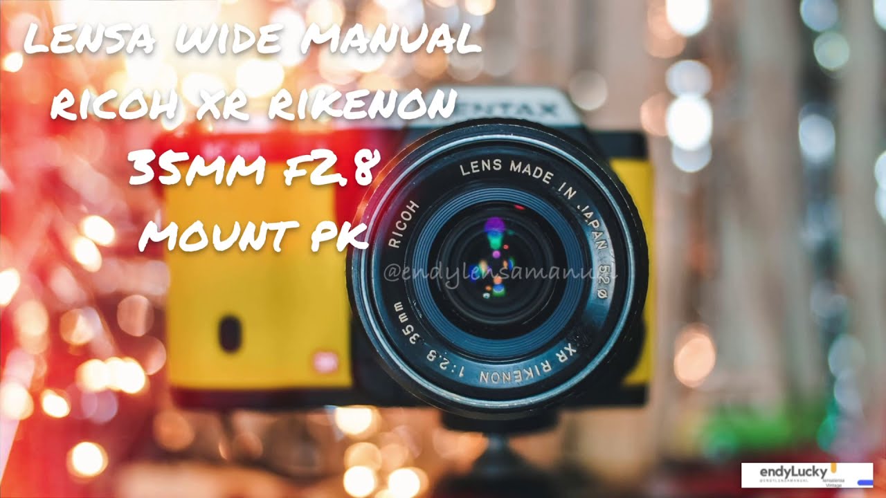 Lensa wide manual ricoh xr rikenon 35mm f2.8 mounting pk in pentax