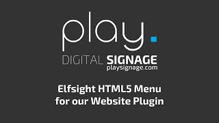 Adding Elfsight's Menu HTML5 Widget to your restaurant digital signage