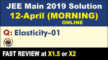 JEE Main 2019 Physics Solutions | Elasticity 01