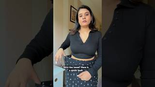 Skirt too loose Here is a quick fix fashionhacks