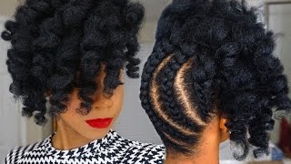 Pineapple Updo on Kinky Natural Hair