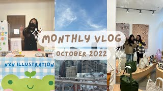 October Vlog | New job, art event, purple hair, and NYC