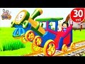 เพลงรถไฟ รถไฟสุขสันต์ | แมงจีนูน |เพลงรถบัส เพลงเด็กอนุบาล 30 นาที By KidsMeSong