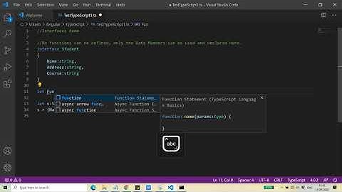 Interfaces in Typescript - Angular || English || Varteta Learning Platform
