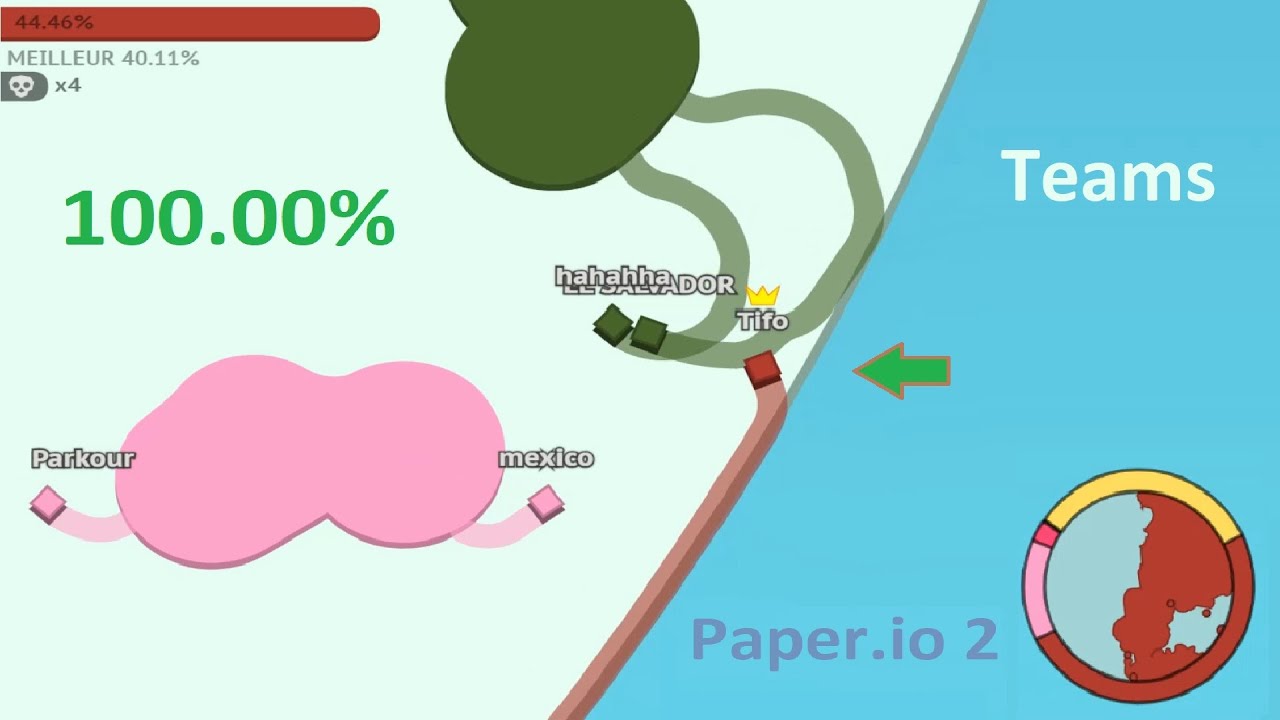 Paper.io 2 - Teams Mode - Small Mode - Yellow Skin - 100% Map Control.   Assalam-U-Alaiqum, I win in Paper.io 2 - Teams Mode - Small Mode - Yellow  Skin 