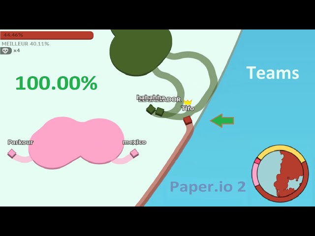 Paper.io (World Conflict) to 100％ 2nd 