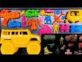 Cleaning toy car , helicopter, autorickshaw, spider man, aeroplane, doremon, animals, school bus.