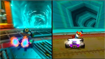 Crash Team Racing Nitro-Fueled - N.GIN Labs PS1 vs PS4 HD Gameplay Comparison