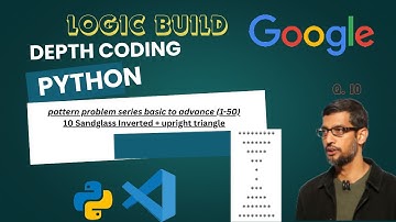 python :10 Sandglass Inverted + upright triangle pattern problem tcs csm skills dsa logic build