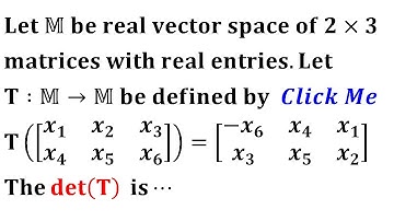 Linear transformation determinant vector space Algebra University Gate 2013 Mathematics solution
