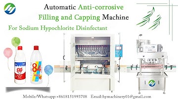 Automatic Anti corrosive Filling and Capping Machine for Sodium Hypochlorite Disinfectant