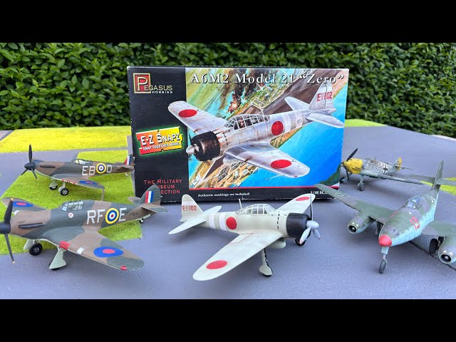 1/48 Pegasus E-Z Snapz. Hurricane, Spitfire, Zero and