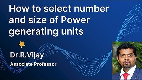 How to select Number and Size of Power-Generating Units #PS1