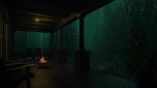 Deep Forest Thunderstorm – Sleep to Nature’s Night Symphony under a Cozy Balcony