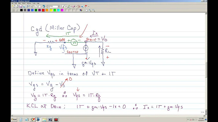Frequency Response (open time constanct) of a Common Source