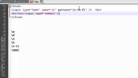 Regular expression in HTML to make conditions to the form inputs - lesson 1