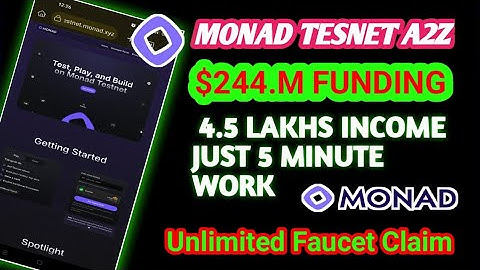 Monad testnet A 2 Z Full guideline, monad Airdrop details video