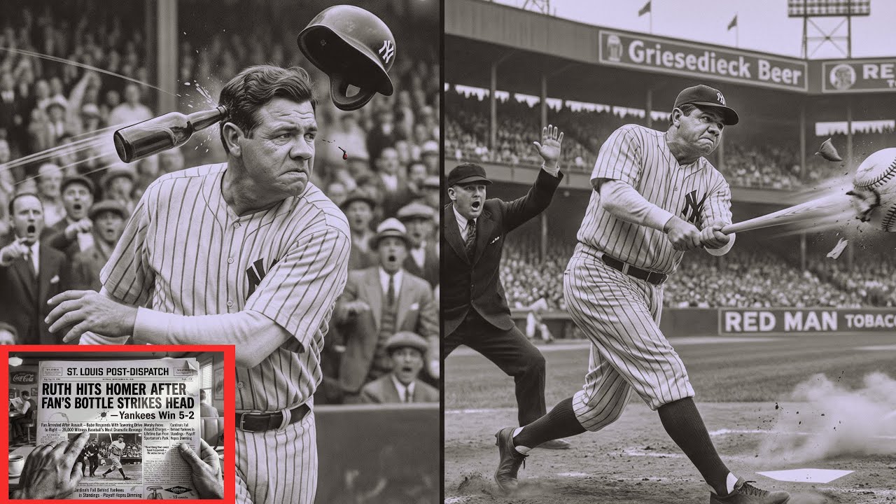 Babe Ruth Got Hit By Beer Bottle and SMILED — His Next Swing Silenced 35,000 Fans