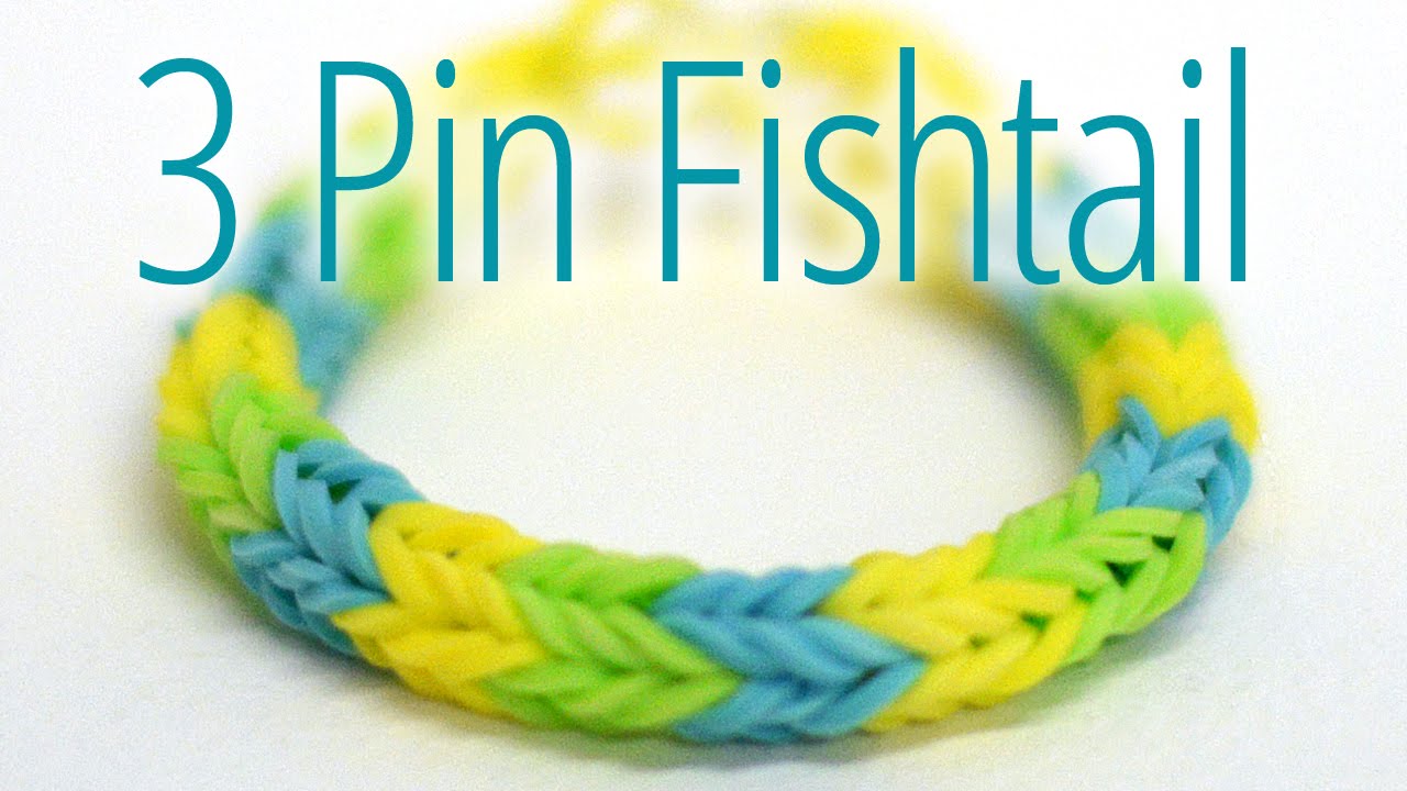 How to make loom bands fishtail loom band bracelet - video Dailymotion