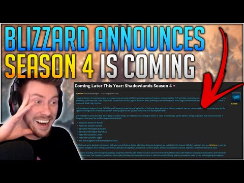 Blizzard Announces Shadowlands Season 4 - New Mythic+ and PvP Season & RAID AFFIXES?