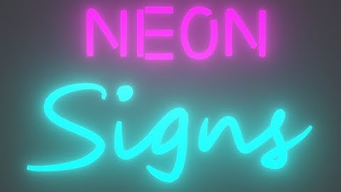 Blender Tutorial - Neon Signs (Method 1 - Curve Tracing)
