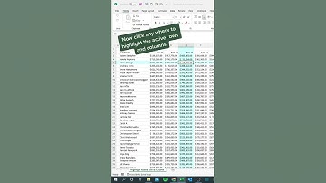 Highlight Active Row and Column
