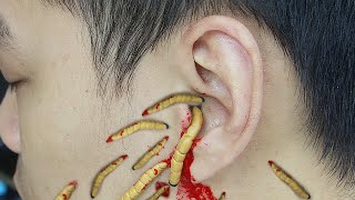 HORROR COOKING - MAKING Insect EAR Soup | Mukbang Eating ASMR