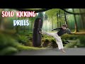 Heavy bag kicking drills for kumite  full contact karate