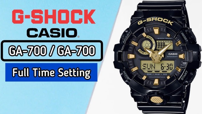 How to set time on Casio G-Shock GA-710GB | TrendWatchLab. - YouTube