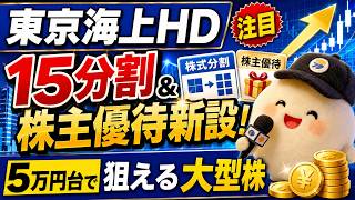 【衝撃】東京海上HDが15分割＆株主優待新設！5万円台で狙える大型株へ 大注目 東京海上hdが15分割 株主優待新設 5万円台で買える大型株に をゆっくり解説