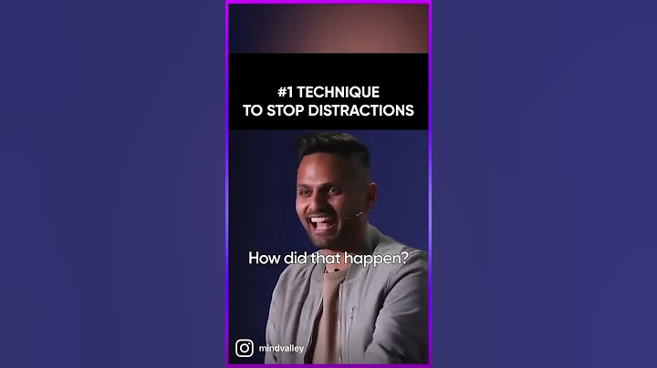 #1 Technique to Stop Distractions