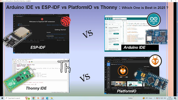 Arduino IDE vs ESP-IDF vs PlatformIO vs Thonny:  Which one is Best in 2025 ?