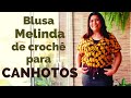 BLUSA MELINDA DE CROCHÊ PARA CANHOTOS